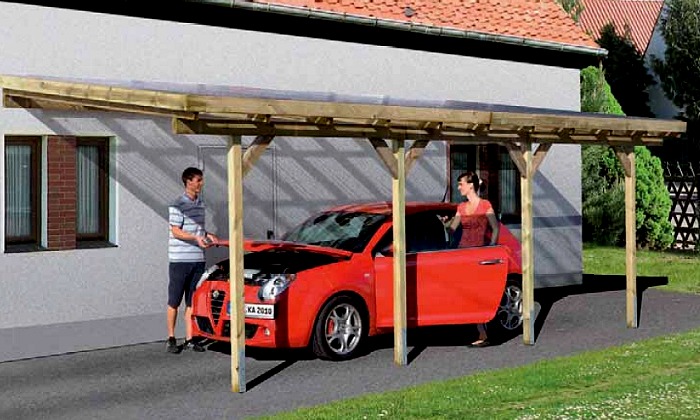 Anlehncarport Carport EIFEL IV 400x600cm Bausatz