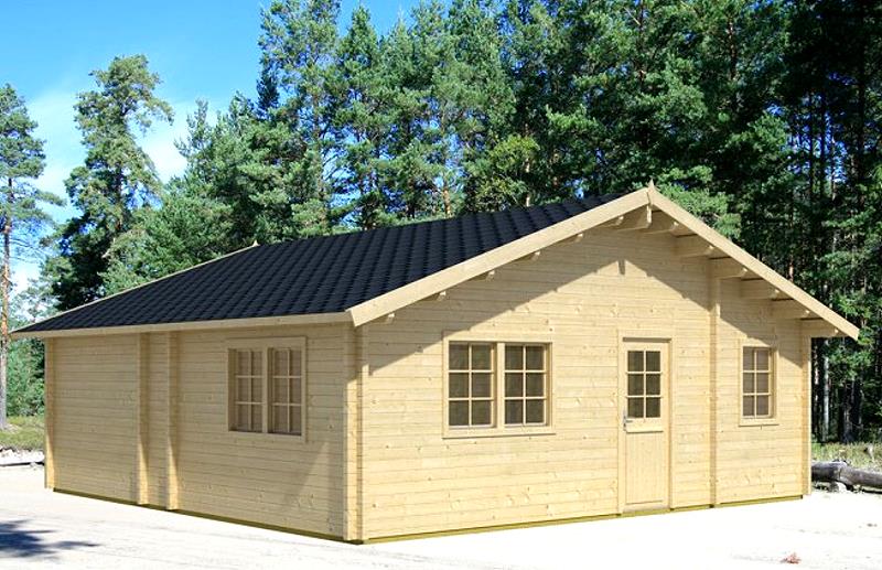 Gartenhaus TIPO Ferienhaus Blockhaus Holzhaus 740 x 740 cm - 70 mm | eBay