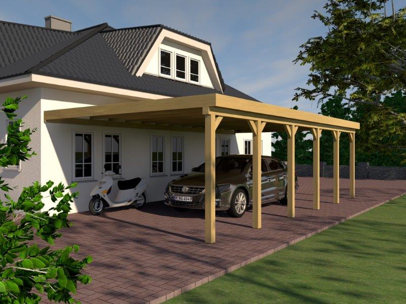 Anlehncarport Carport EIFEL XI 500x900cm Bausatz