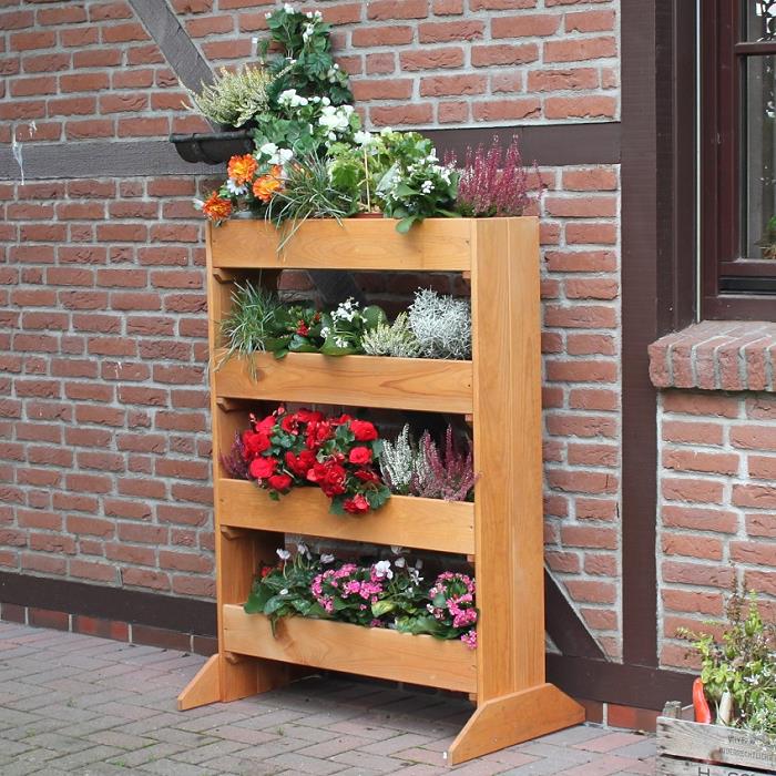 PROMADINO Vertikalbeet  Blumenkasten 54 x 54 x 84 5 cm Beet 